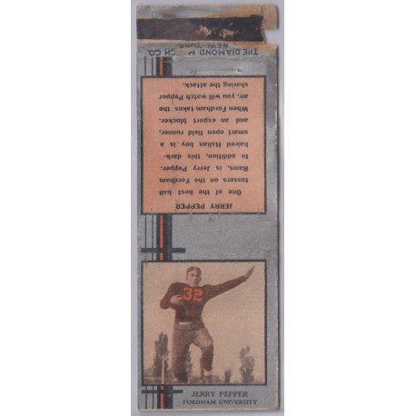 1933 Diamond  Matchbook - Jerry Pepper