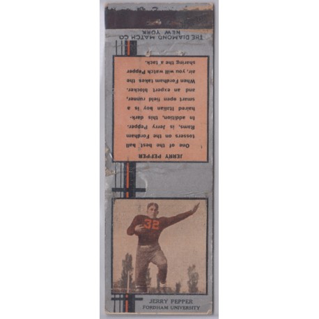 1933 Diamond  Matchbook - Jerry Pepper