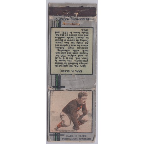 1933 Diamond  Matchbook - Earl H. Esler