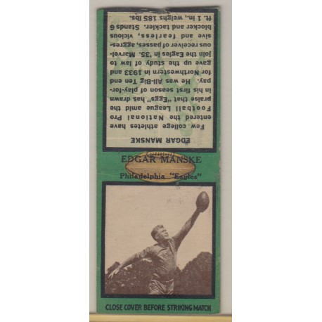 1935 Diamond Matchbook - Ed Manske