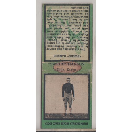 1935 Diamond Matchbook - Swede Hanson