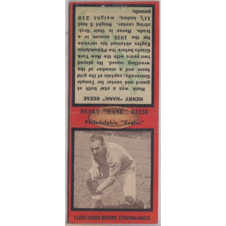 1935 Diamond Matchbook - Henry Reese